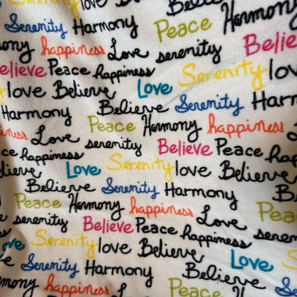 Set of 2 Inspirational Super Soft Throw Blankets 5 foot x 4 foot